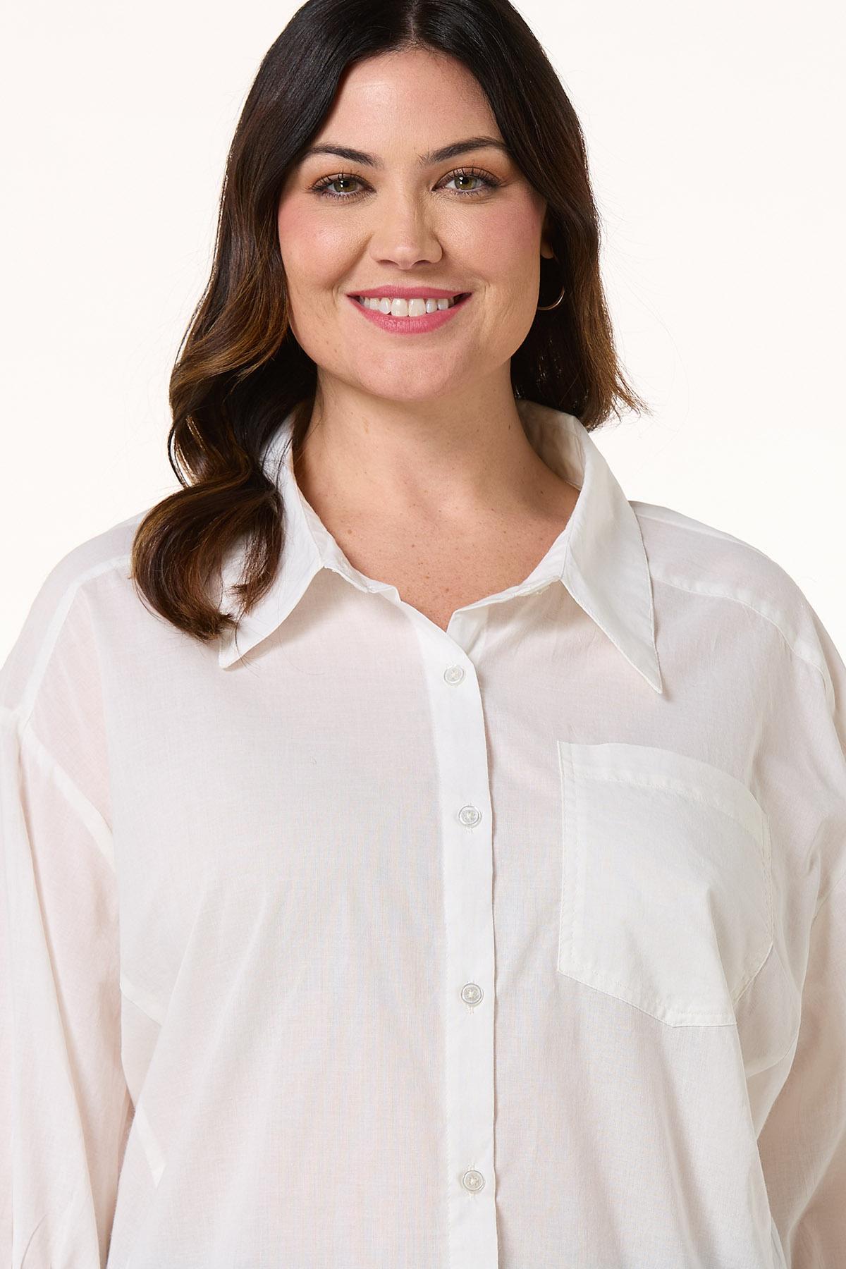 Cato Fashions | Cato Plus Size Eyelet Button Down Shirt Cato Fashions | Cato Plus Size Eyelet Button Down Shirt