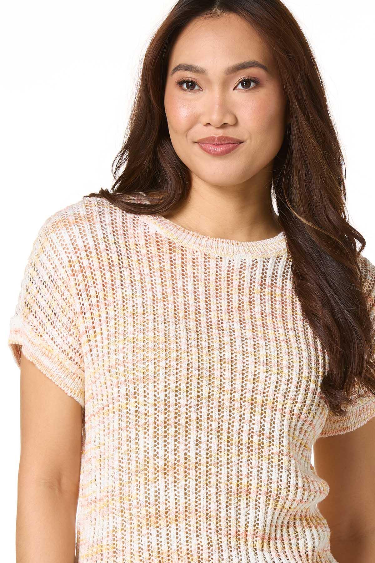 Cato Fashions | Cato Open Stitch Space Dye Sweater