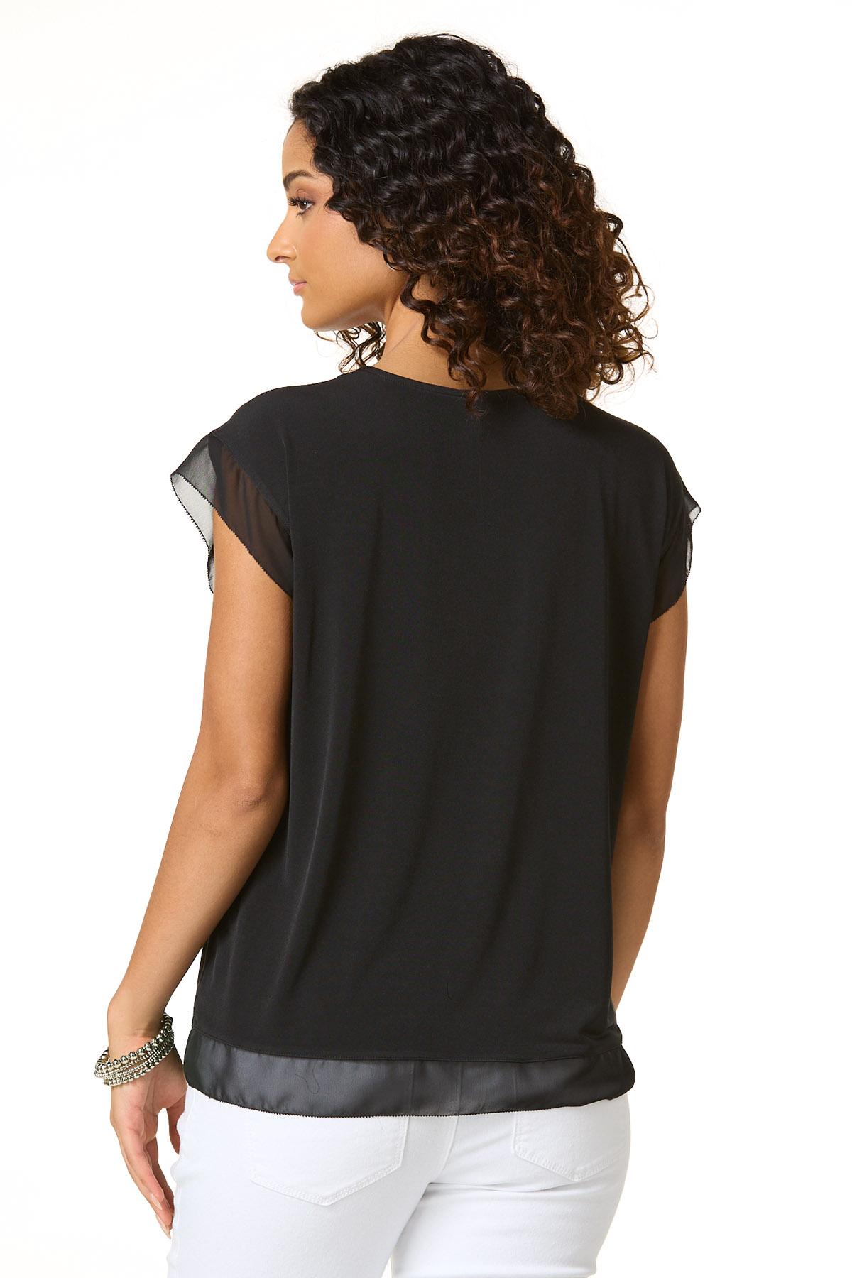 Cato Fashions | Cato Chiffon Trim Top