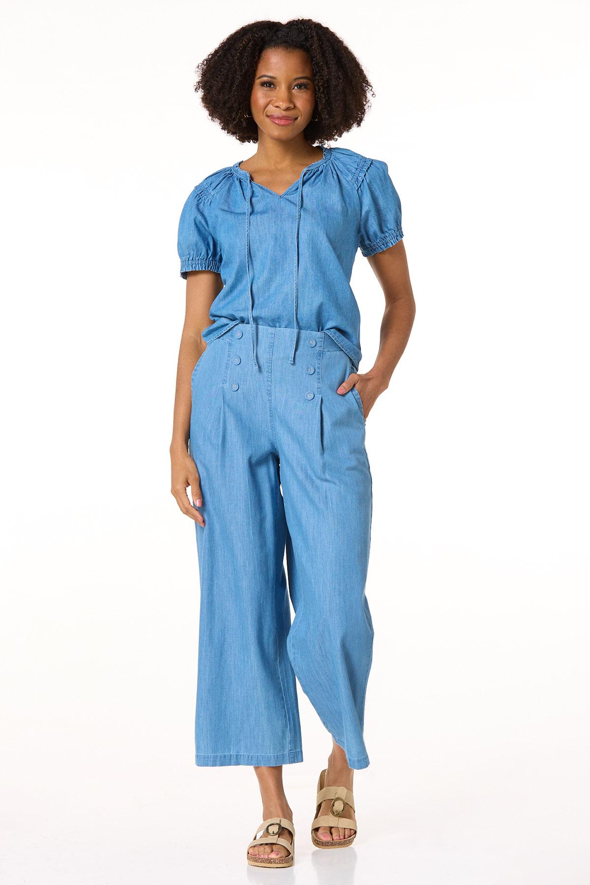 Cato Fashions | Cato Tie Chambray Top