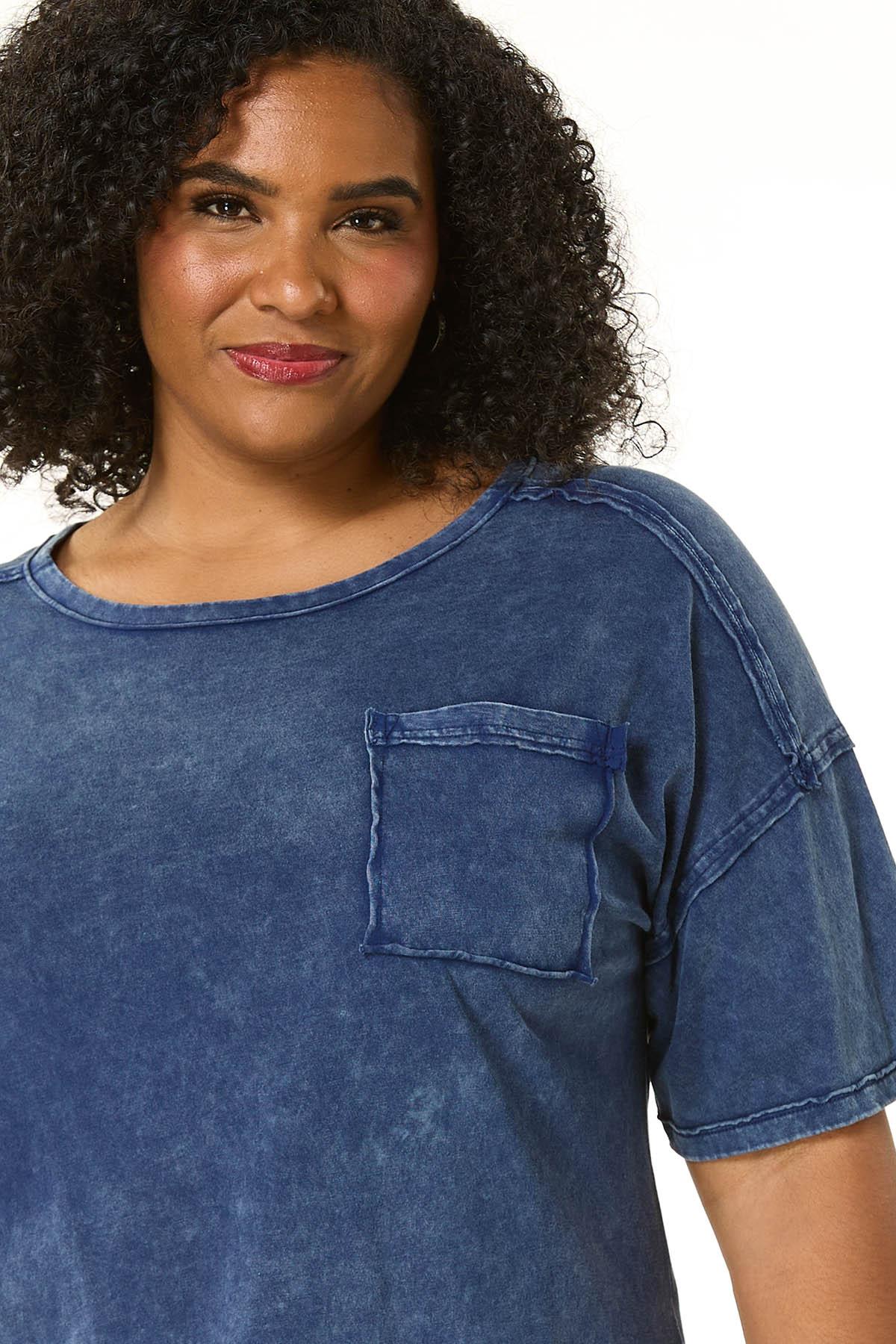 Cato Fashions | Cato Plus Size Washed Front Pocket Tee