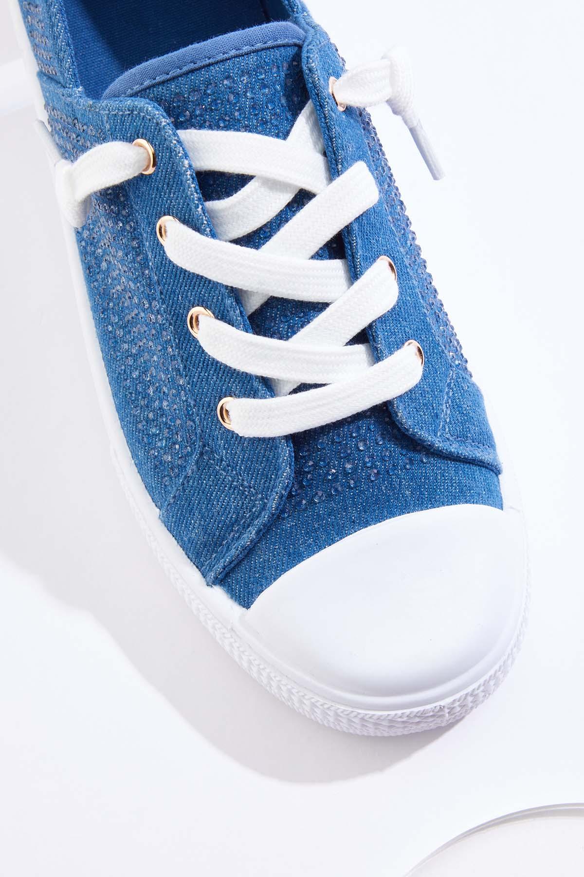 靴 coco Cato Fashions | Cato Denim Bling Toe Cap Sneakers