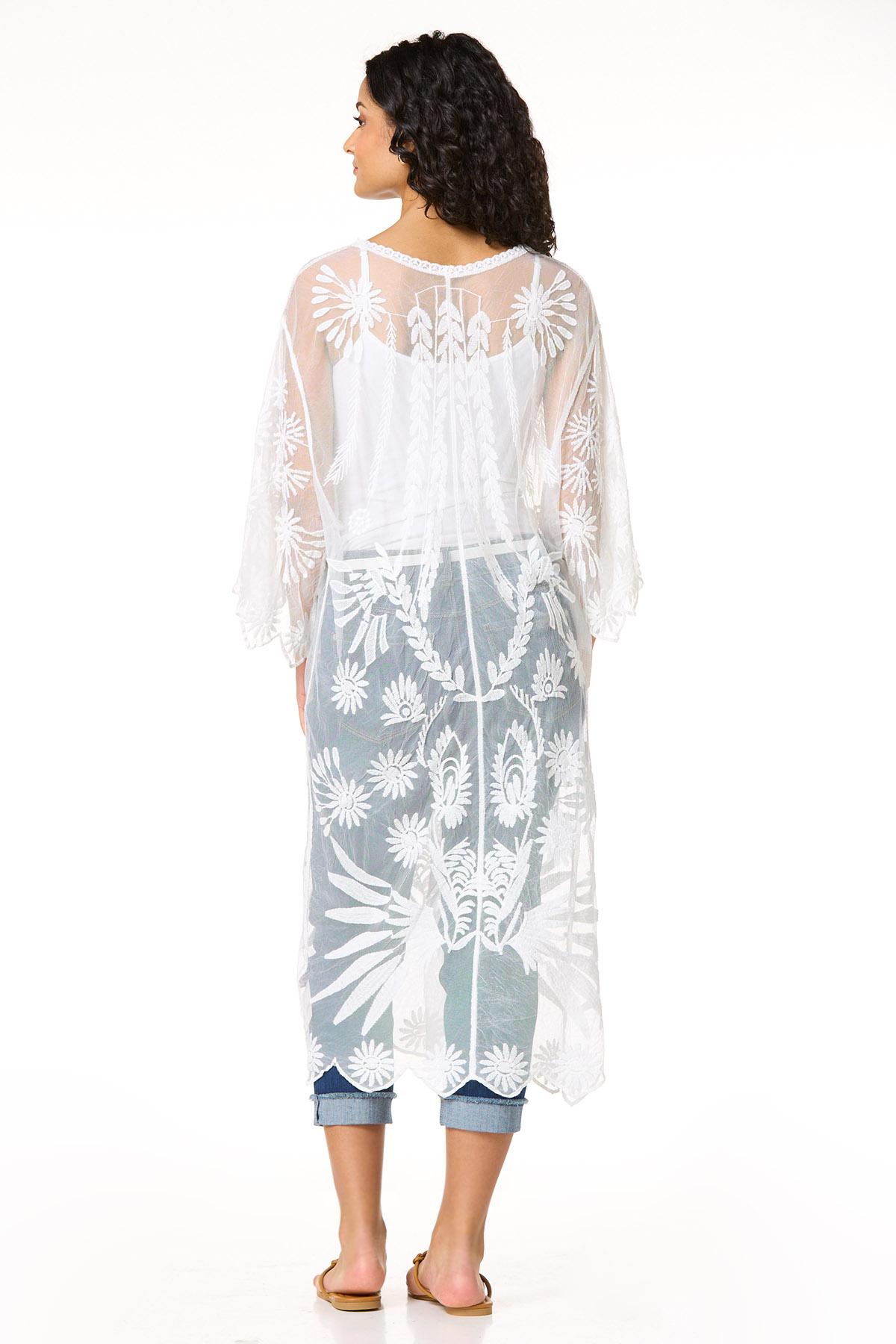 White Lace Kimono - White White Lace Kimono - White