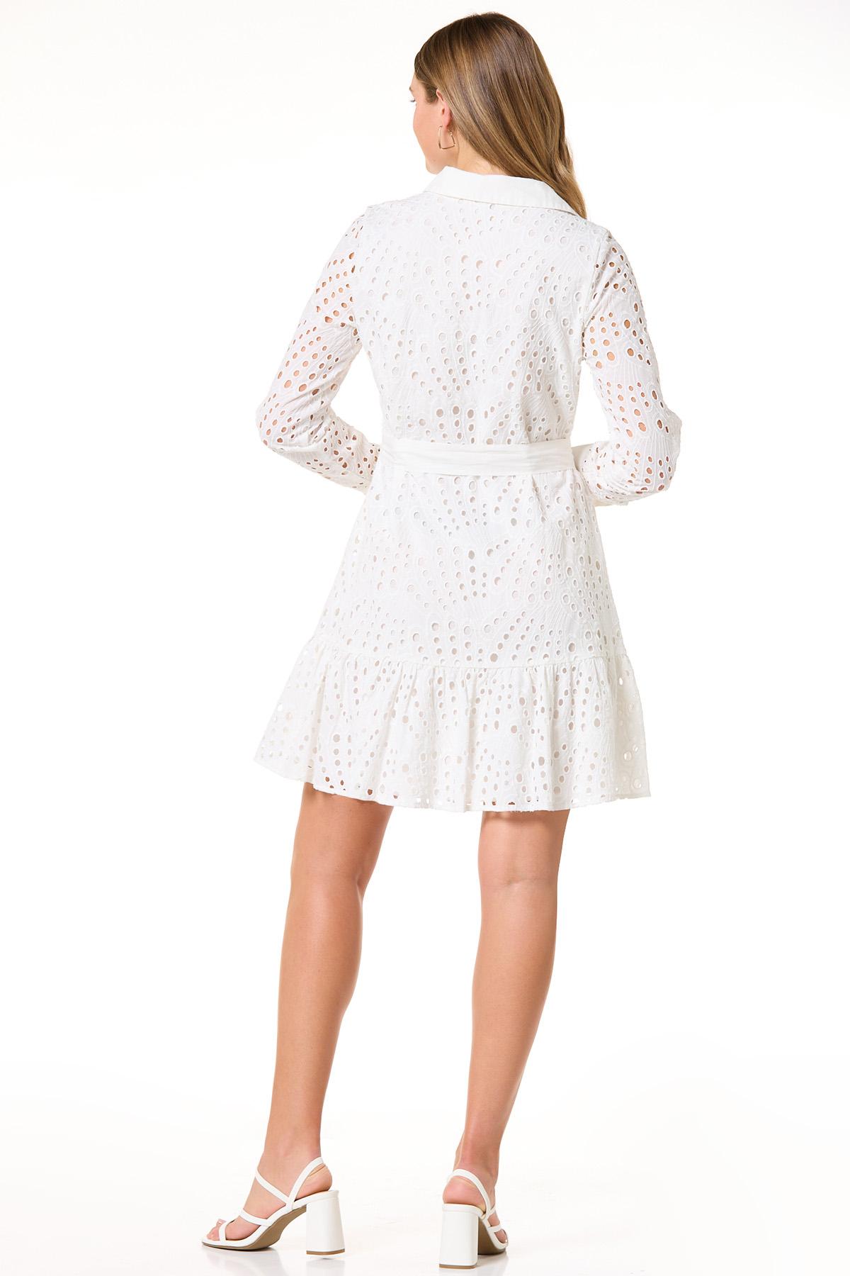 Cato Fashions | Cato Solid Eyelet Shirt Dress