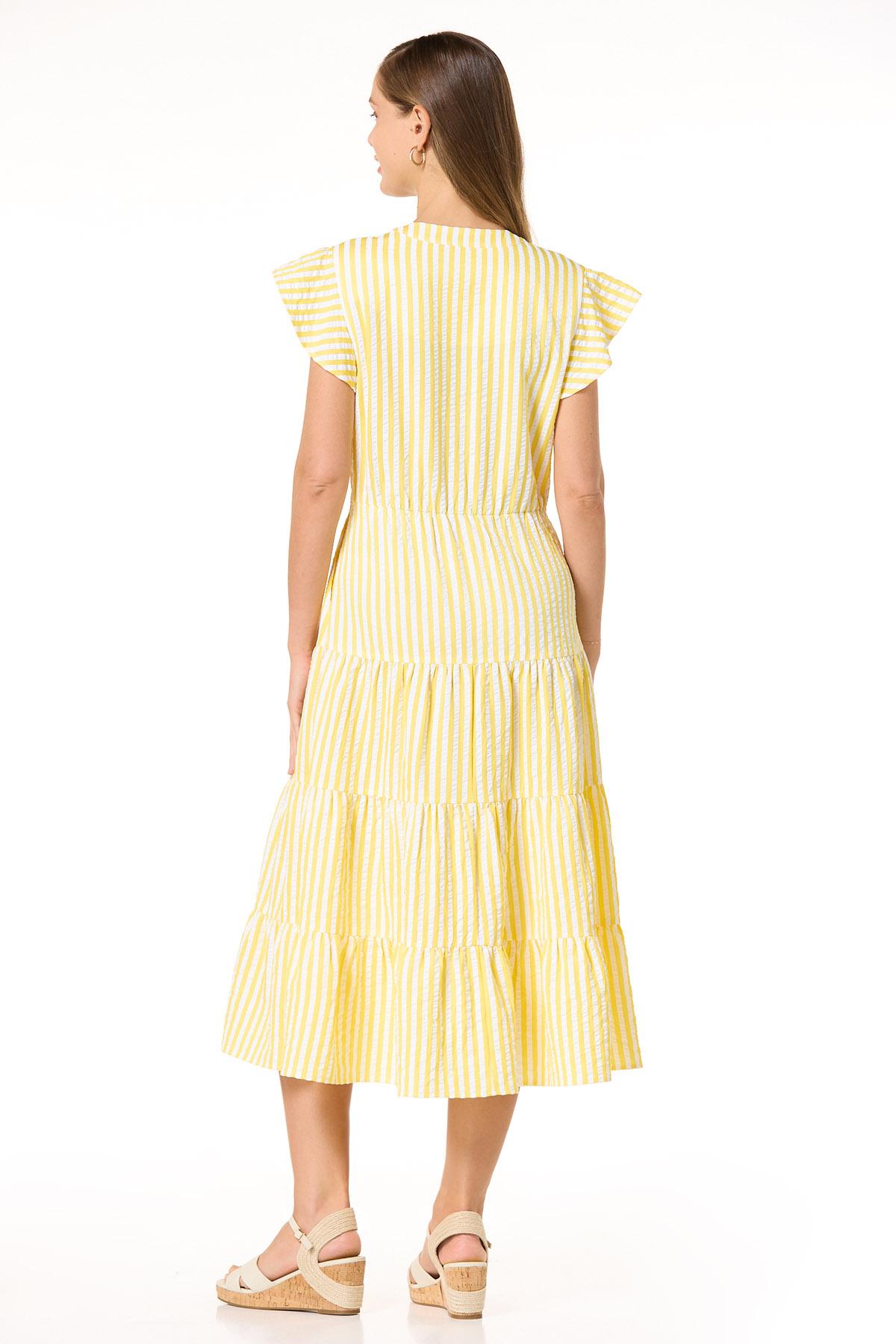 Seersucker Dress - YELLOW
