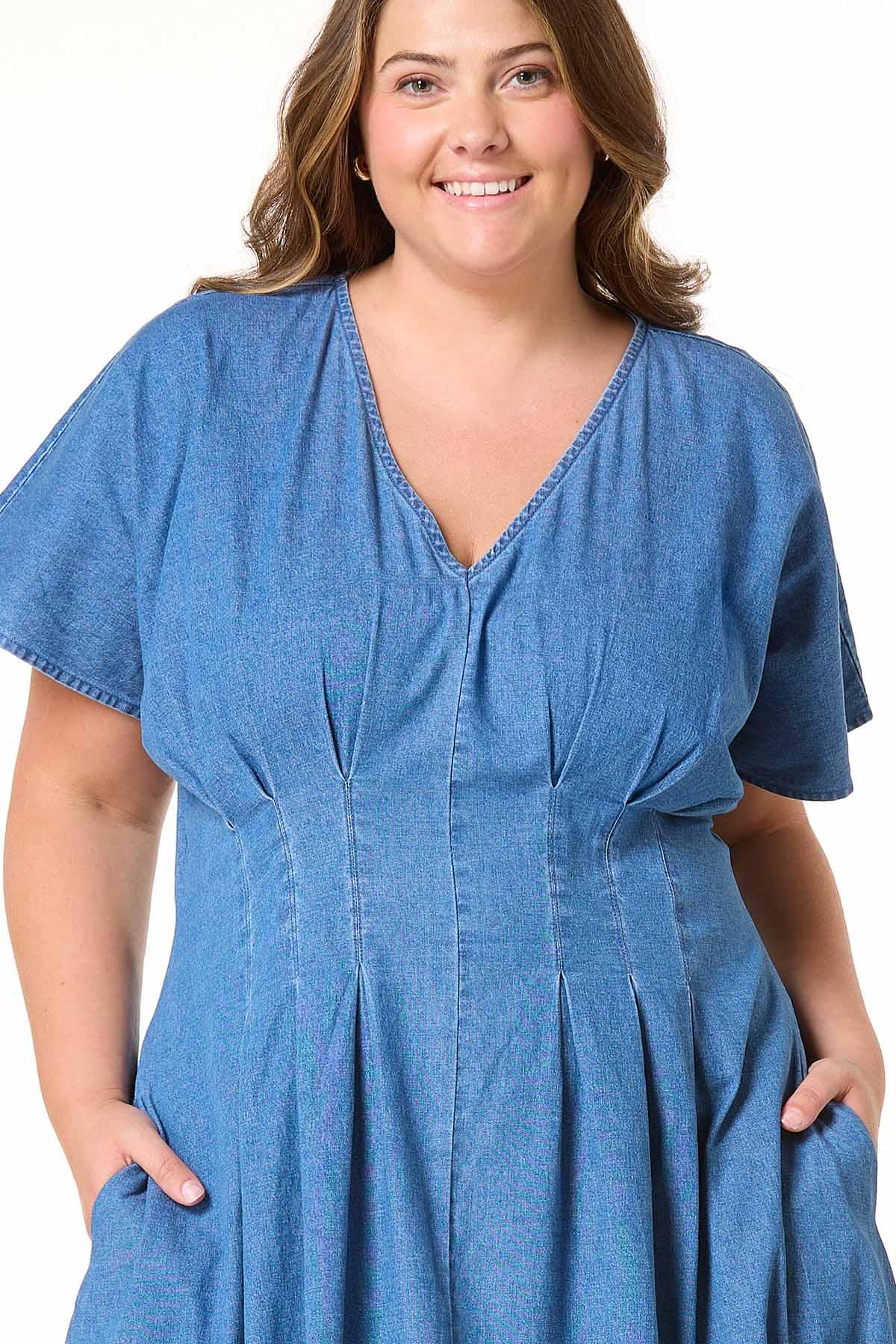 Cato Fashions | Cato Plus Size Stretch Waist Denim Dress