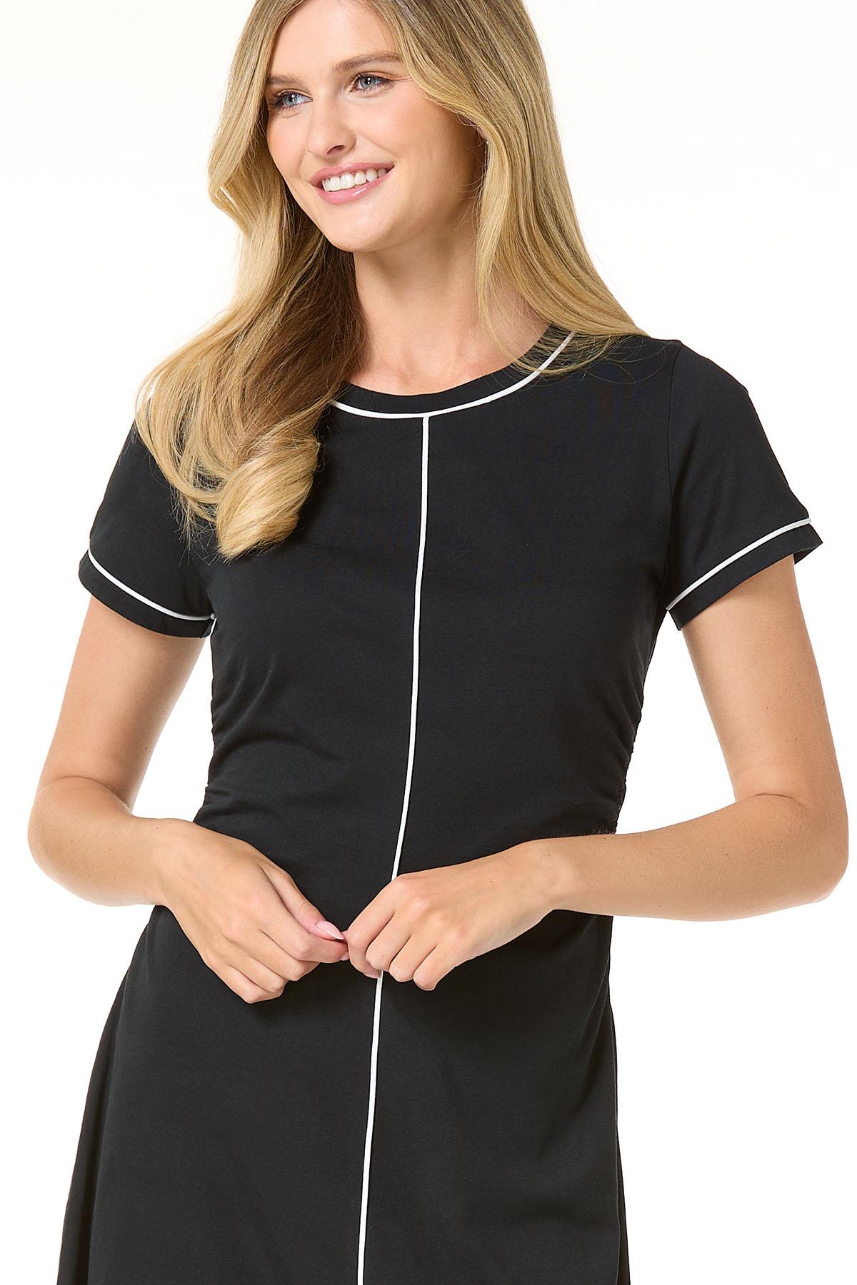 Cato Fashions | Cato French Terry Ruched Sleeve Dress Cato Fashions | Cato French Terry Ruched Sleeve Dress