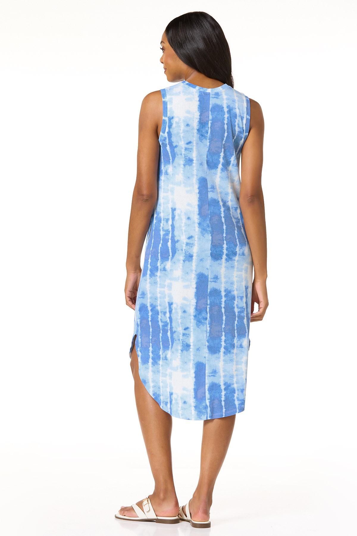 white cotton tank dress for tie dye Cato Fashions