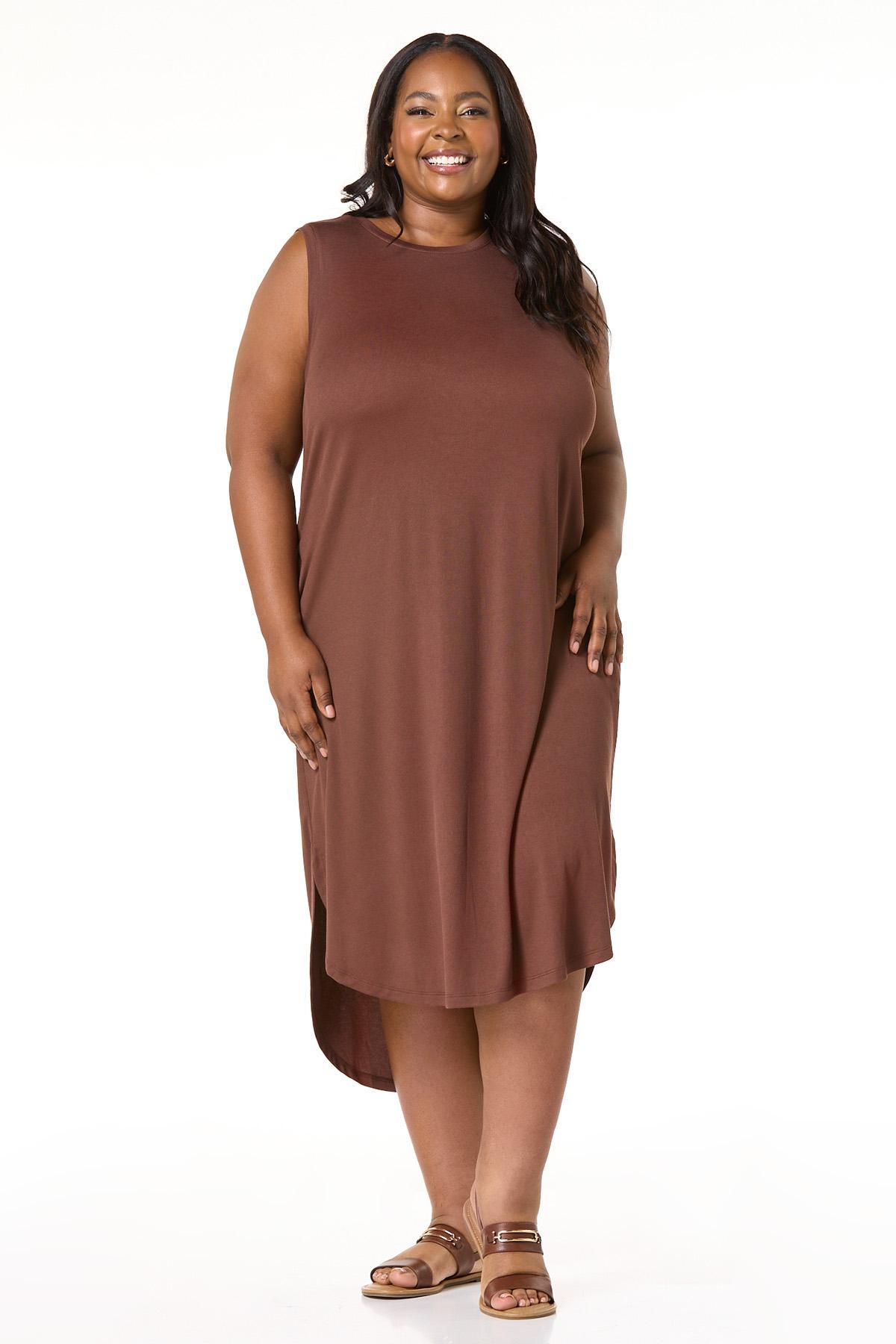 Cato Fashions | Cato Plus Solid Ribbed Tank Dress