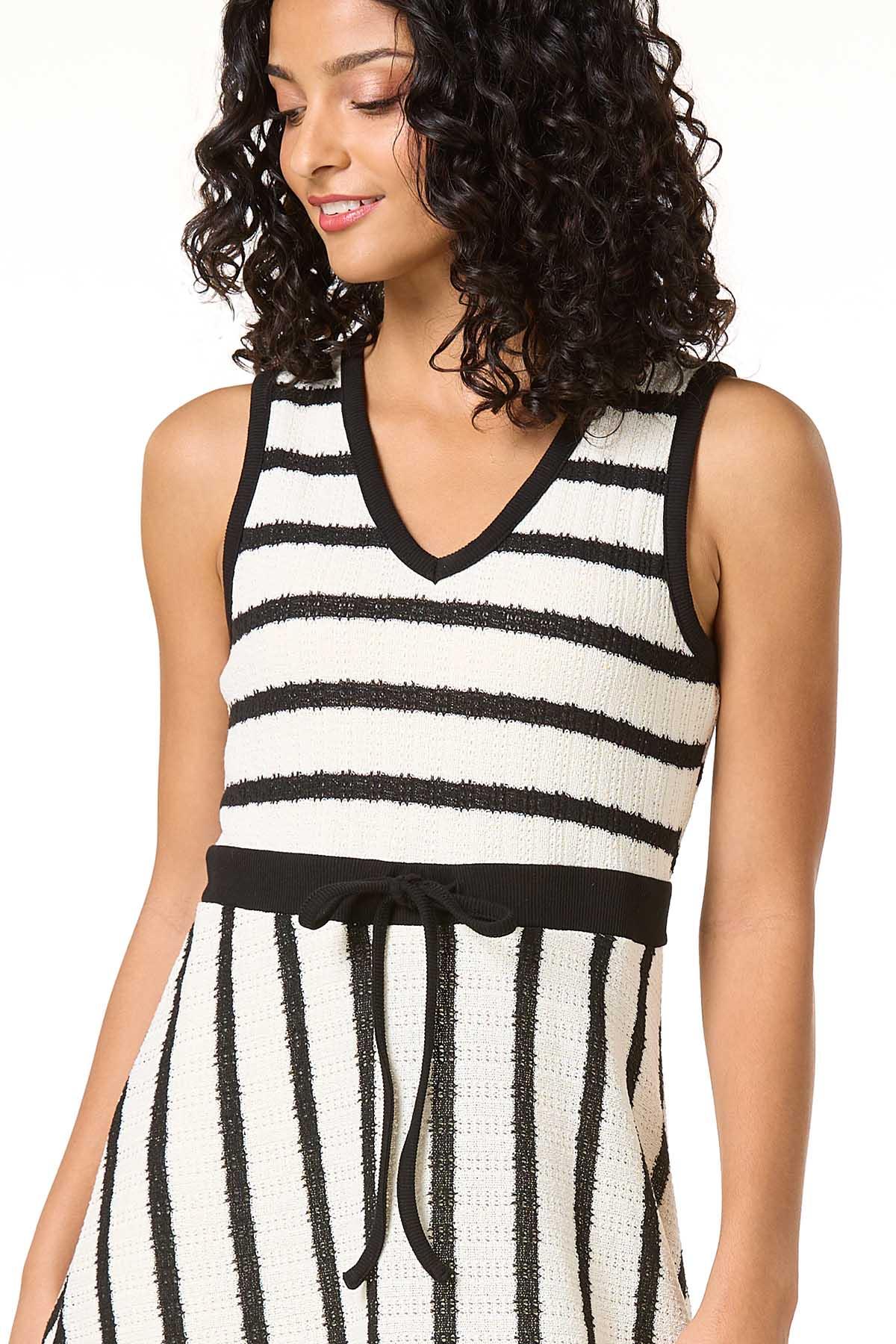 Cato Fashions | Cato Crochet Mixed Stripe Dress Cato Fashions | Cato Crochet Mixed Stripe Dress