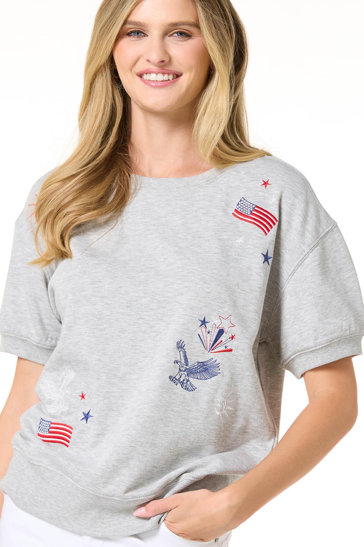 Cato Fashions | Cato Americana Short Sleeve Sweatshirt