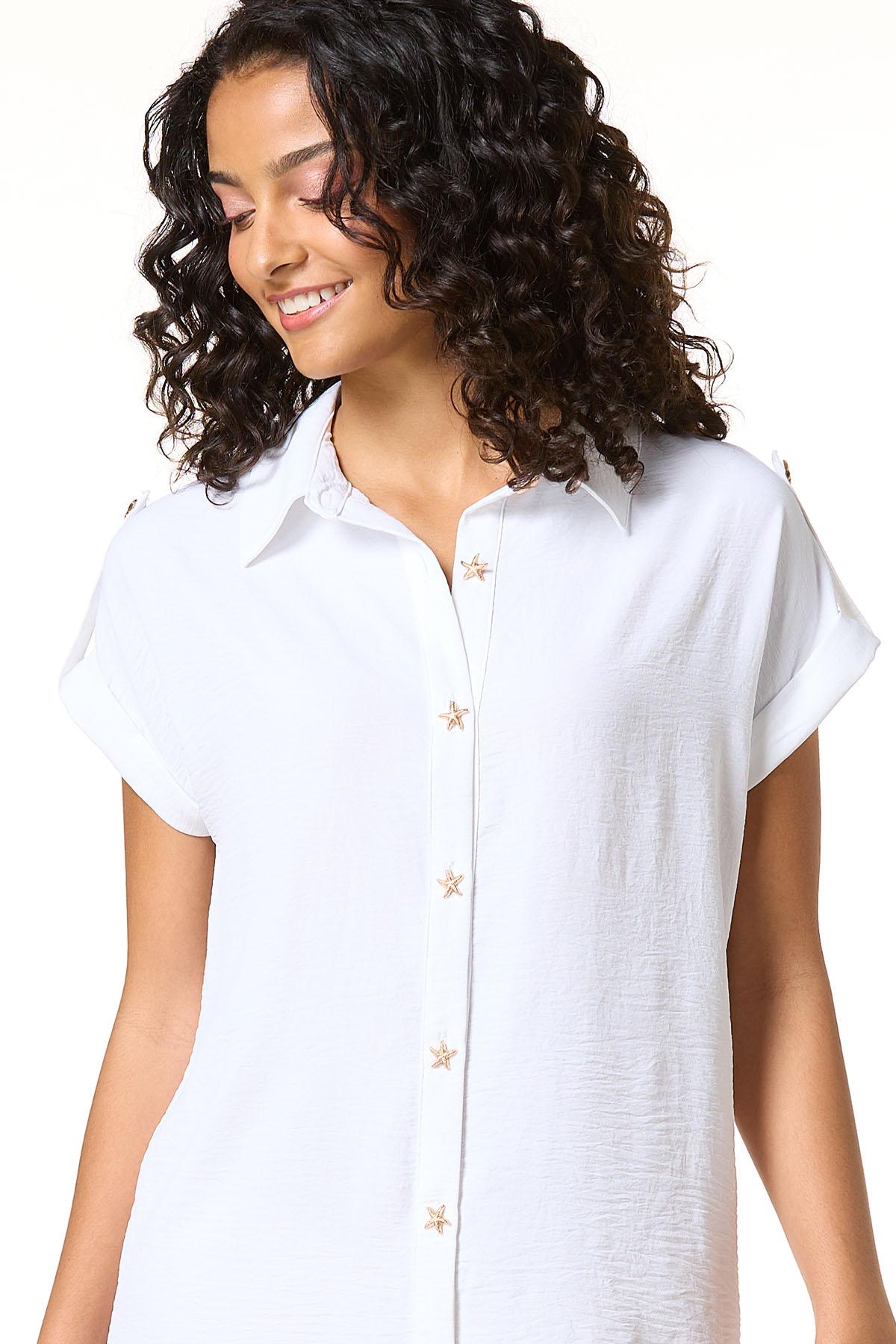 what is the deal with the white and gold dress Maggie Dress in Starfish Poppy M main image 1