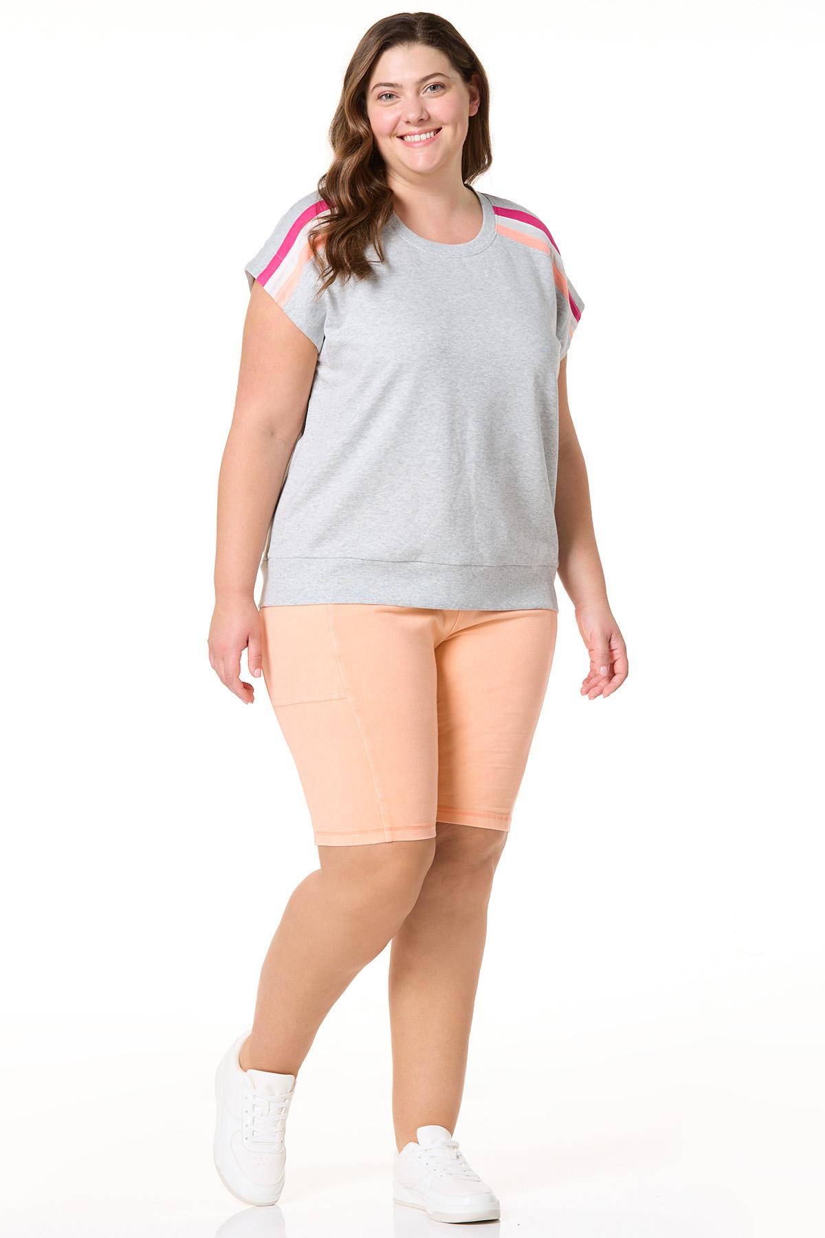 Cato Fashions | Cato Plus Size Sporty Stripe French Terry Top