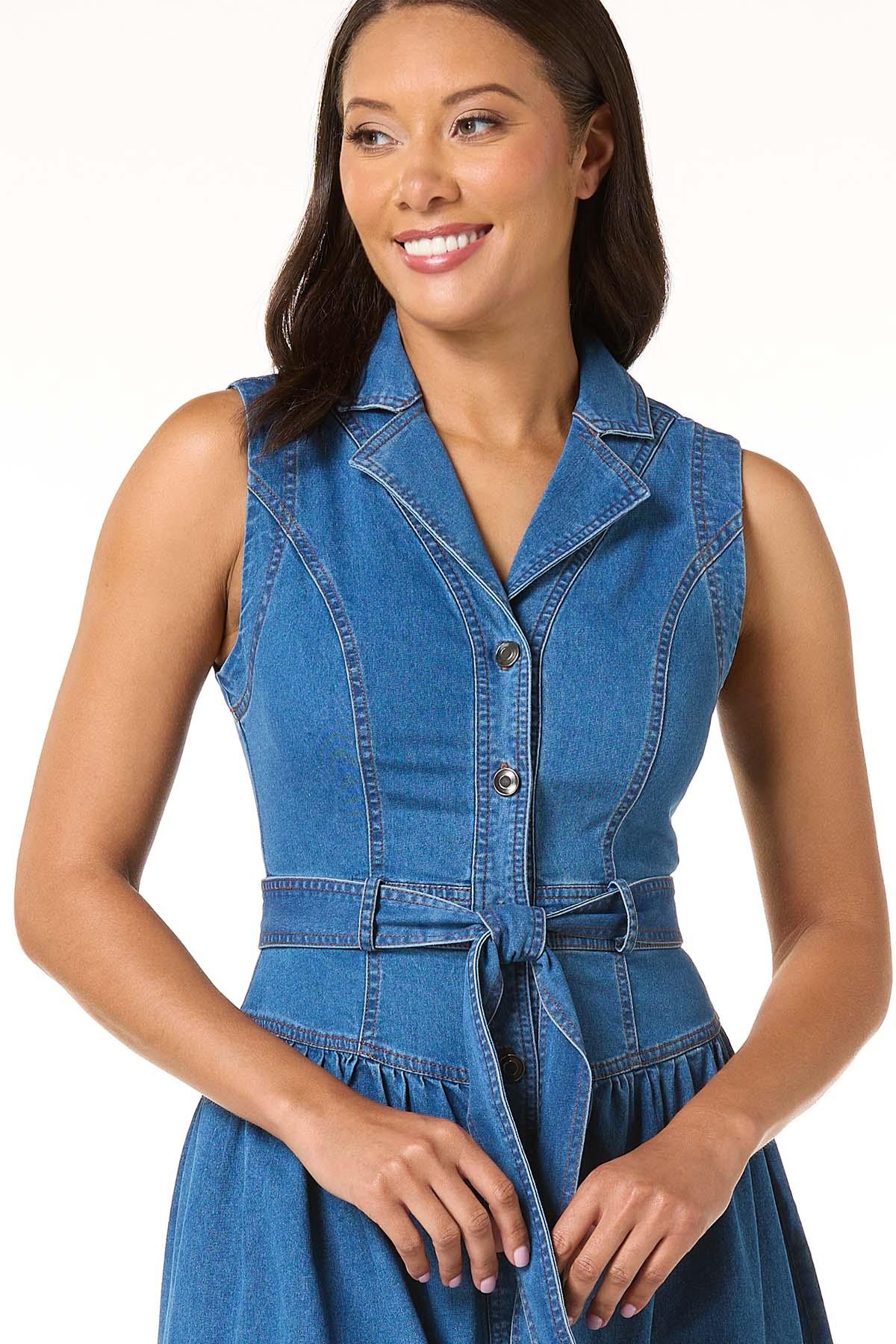 Cato Fashions | Cato Denim Tie Waist Dress Cato Fashions | Cato Denim Tie Waist Dress