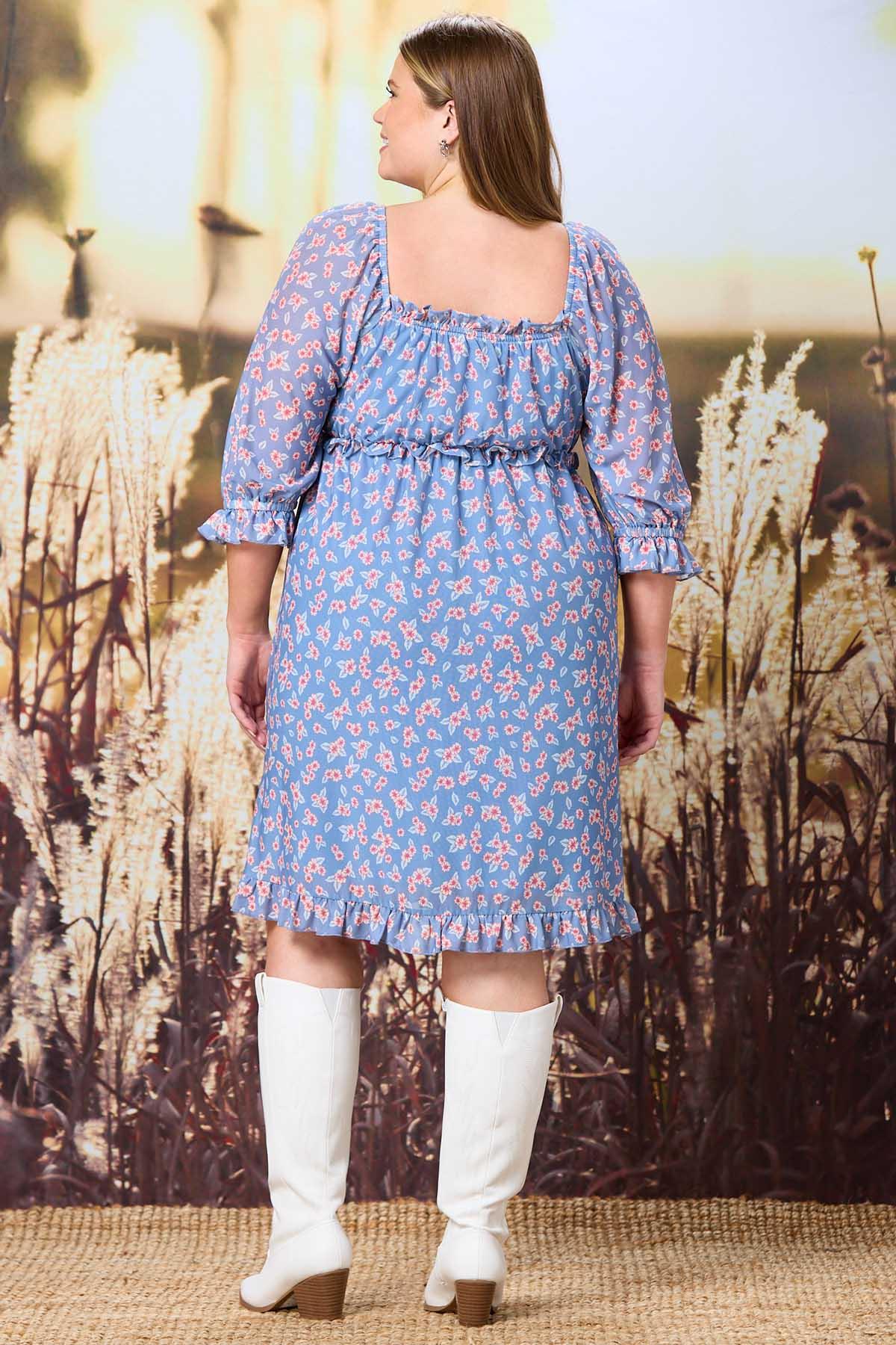 Cato Fashions | Cato Plus Size Floral Tie Front Mesh Dress