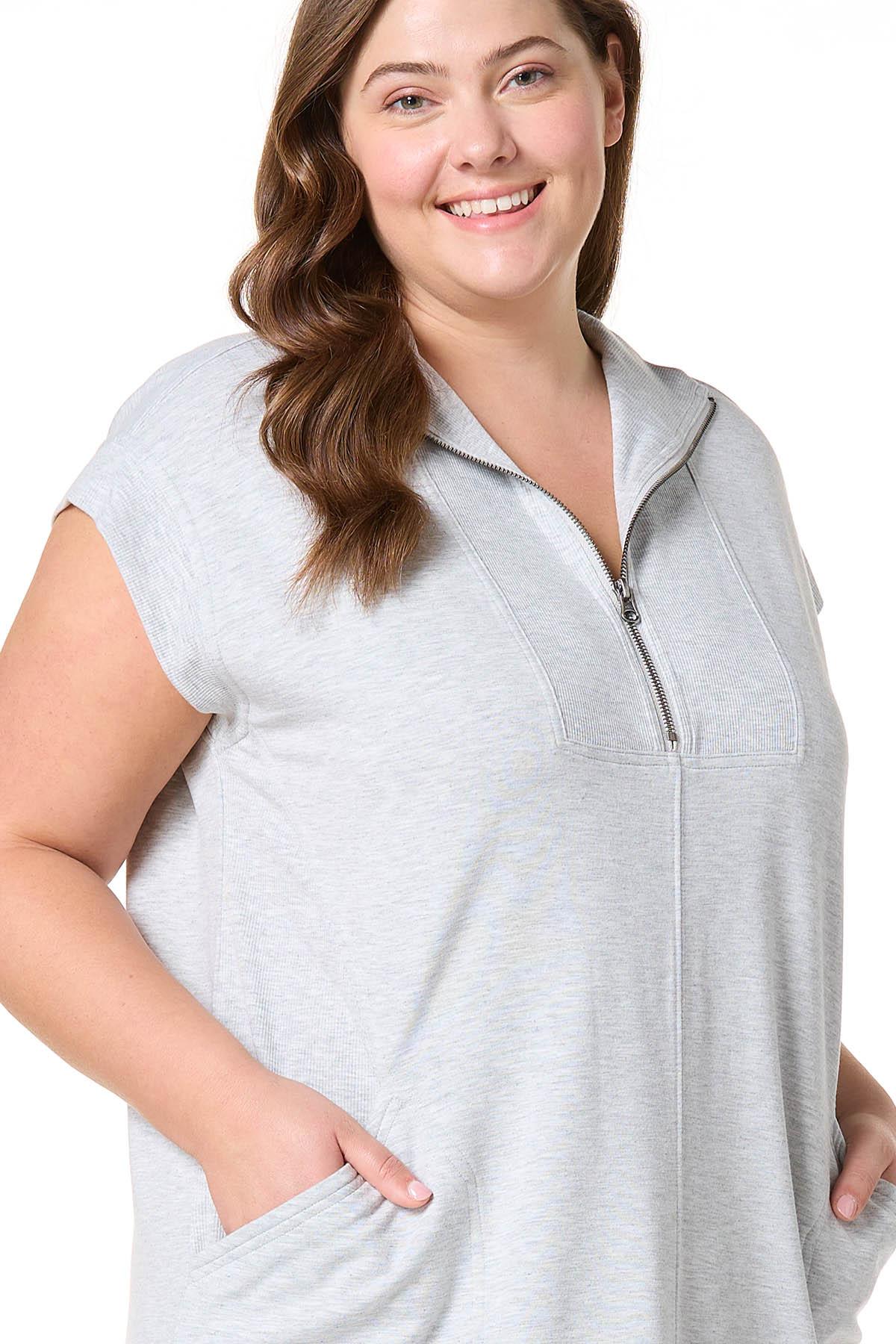 Cato Fashions | Cato Plus Size Gray French Terry Dress