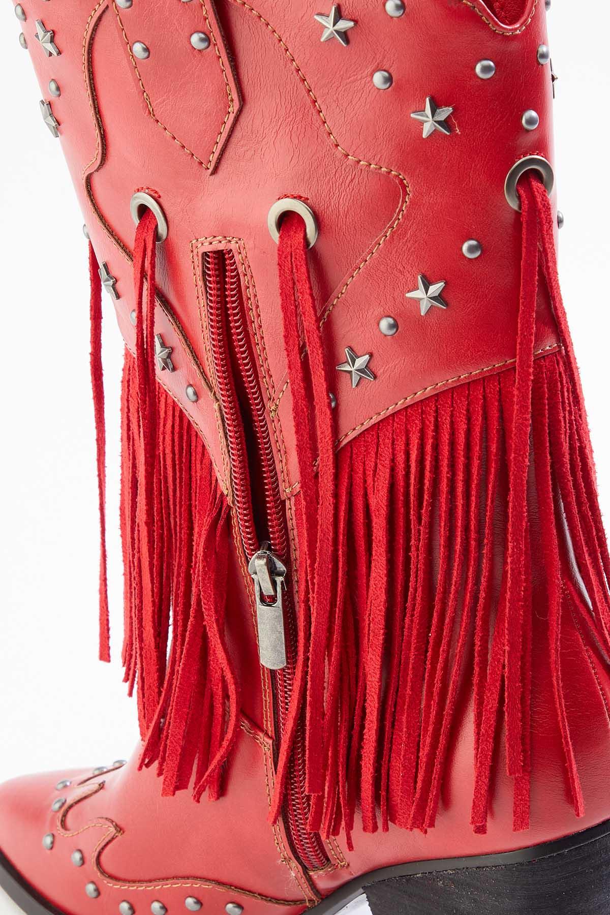 Cato Fashions | Cato Star Studded Fringe Western Boots