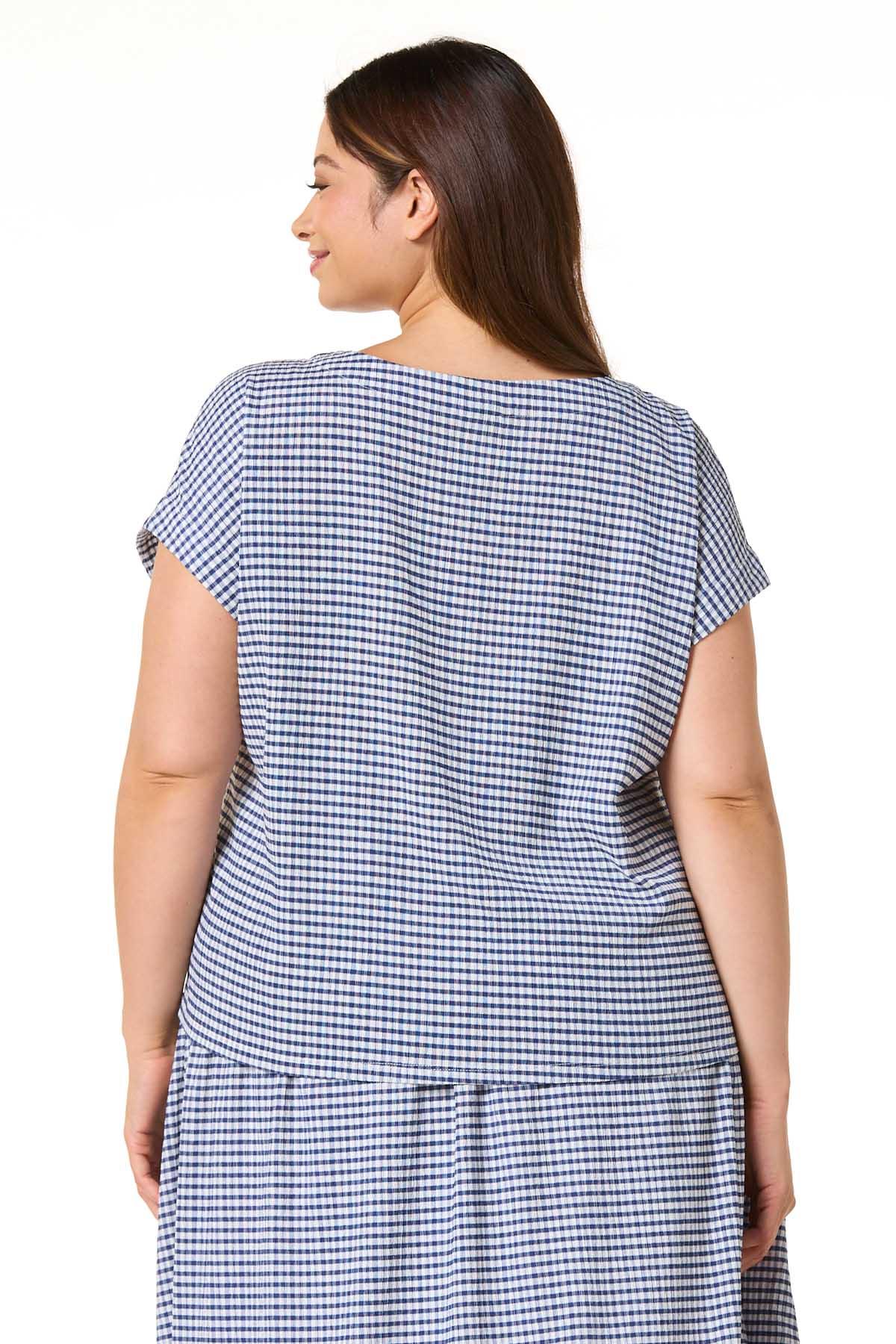 plus size blue gingham dress Picnic in the Park Gingham Dress in Blue PLUS 2X