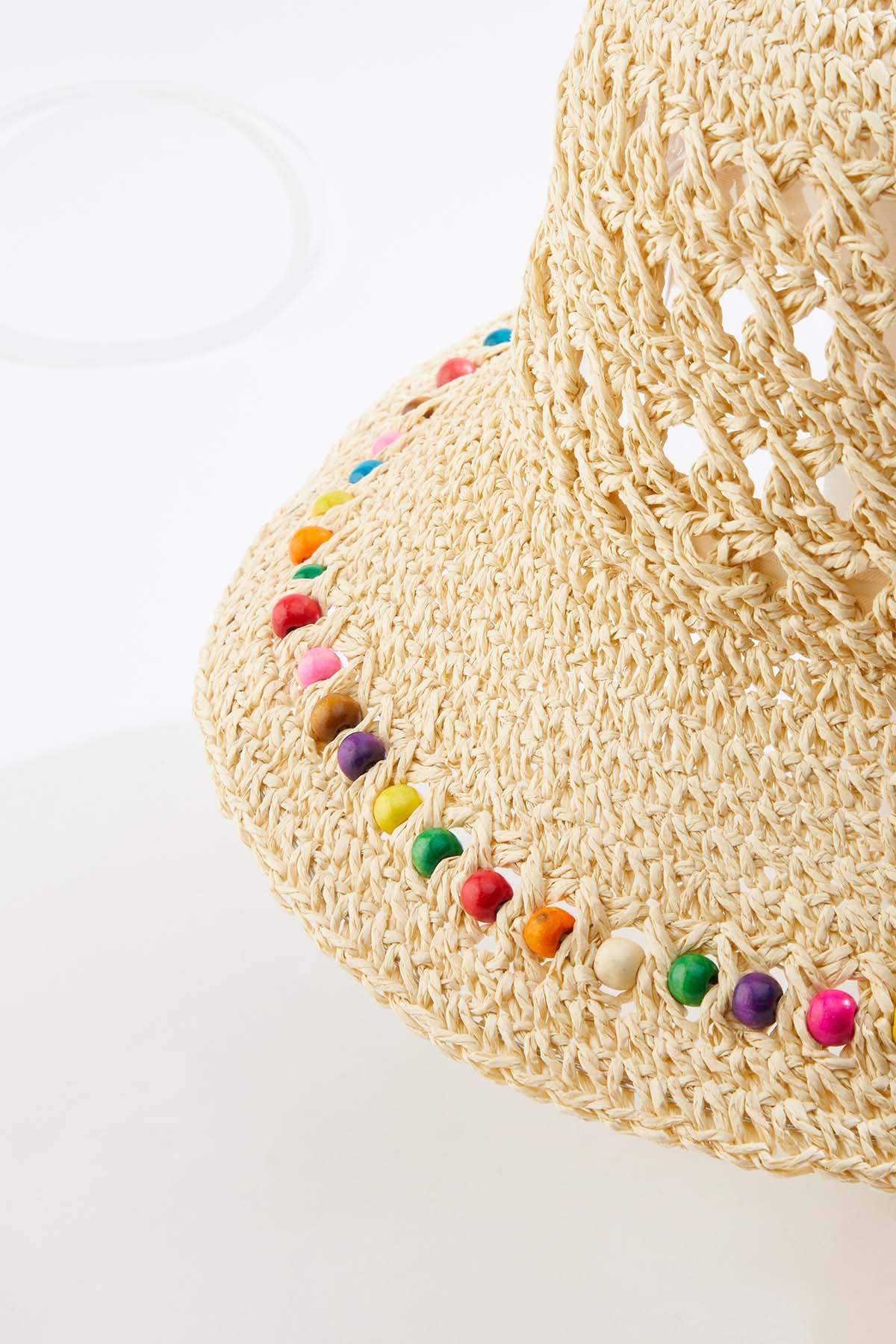 Cato Fashions | Cato Beaded Straw Bucket Hat