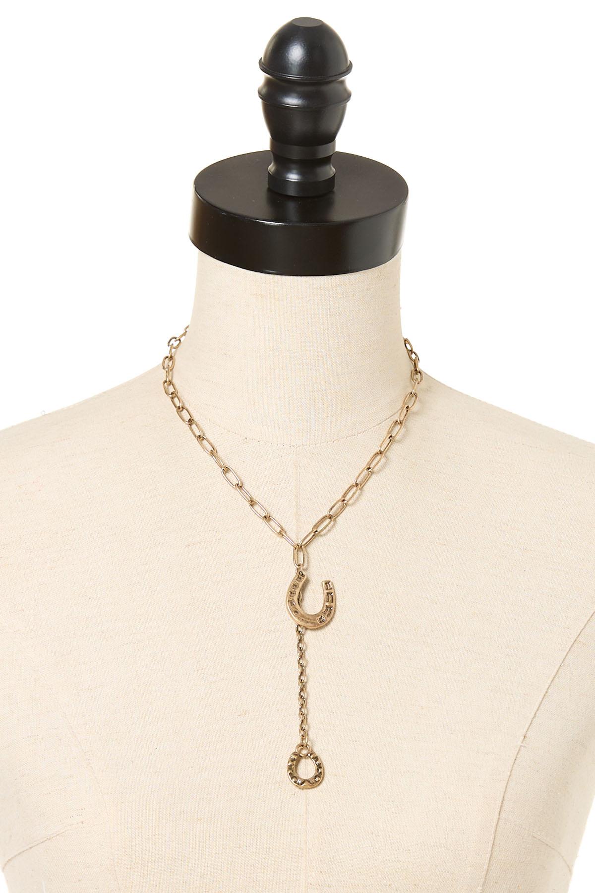Cato Fashions | Cato Antique Gold Horseshoe Necklace