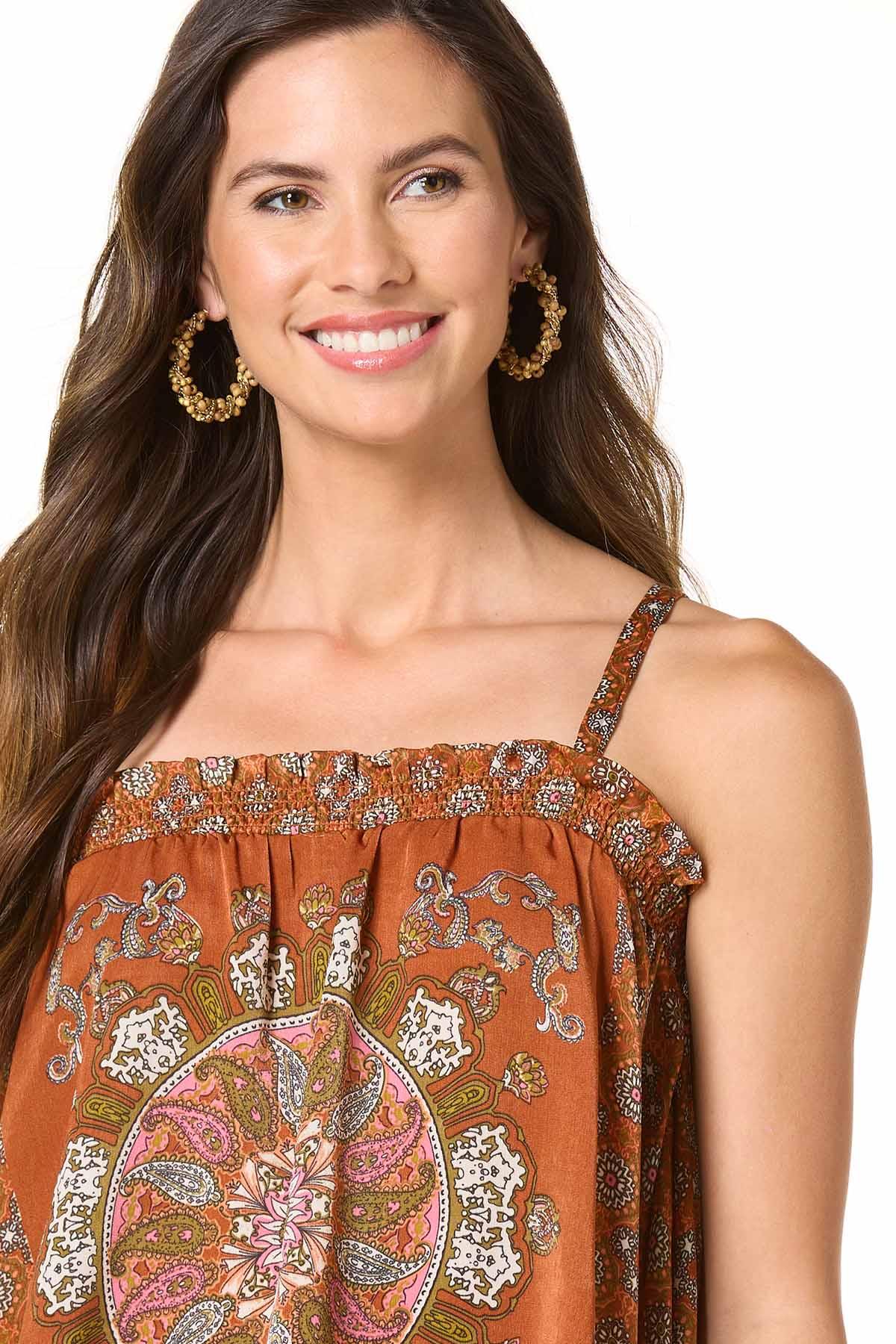 Cato Fashions | Cato Ginger Scarf Print Top