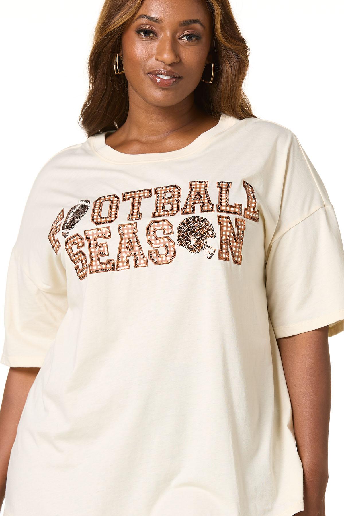 plus size sequin football dress Plus Size Sequin Football Tee