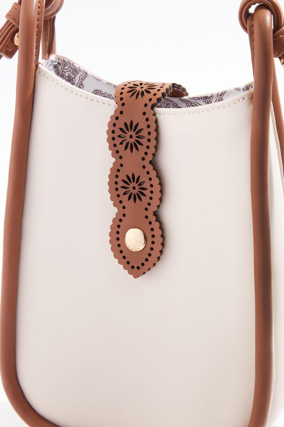Cato Fashions | Cato Faux Leather Laser Cut Cellphone Crossbody