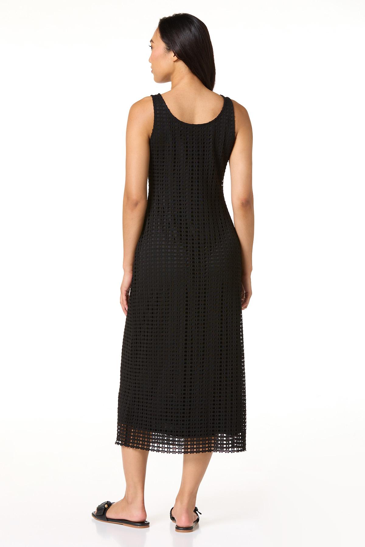 laser cut dresses Shani Hi-Lo Laser Cutting Dress - Black