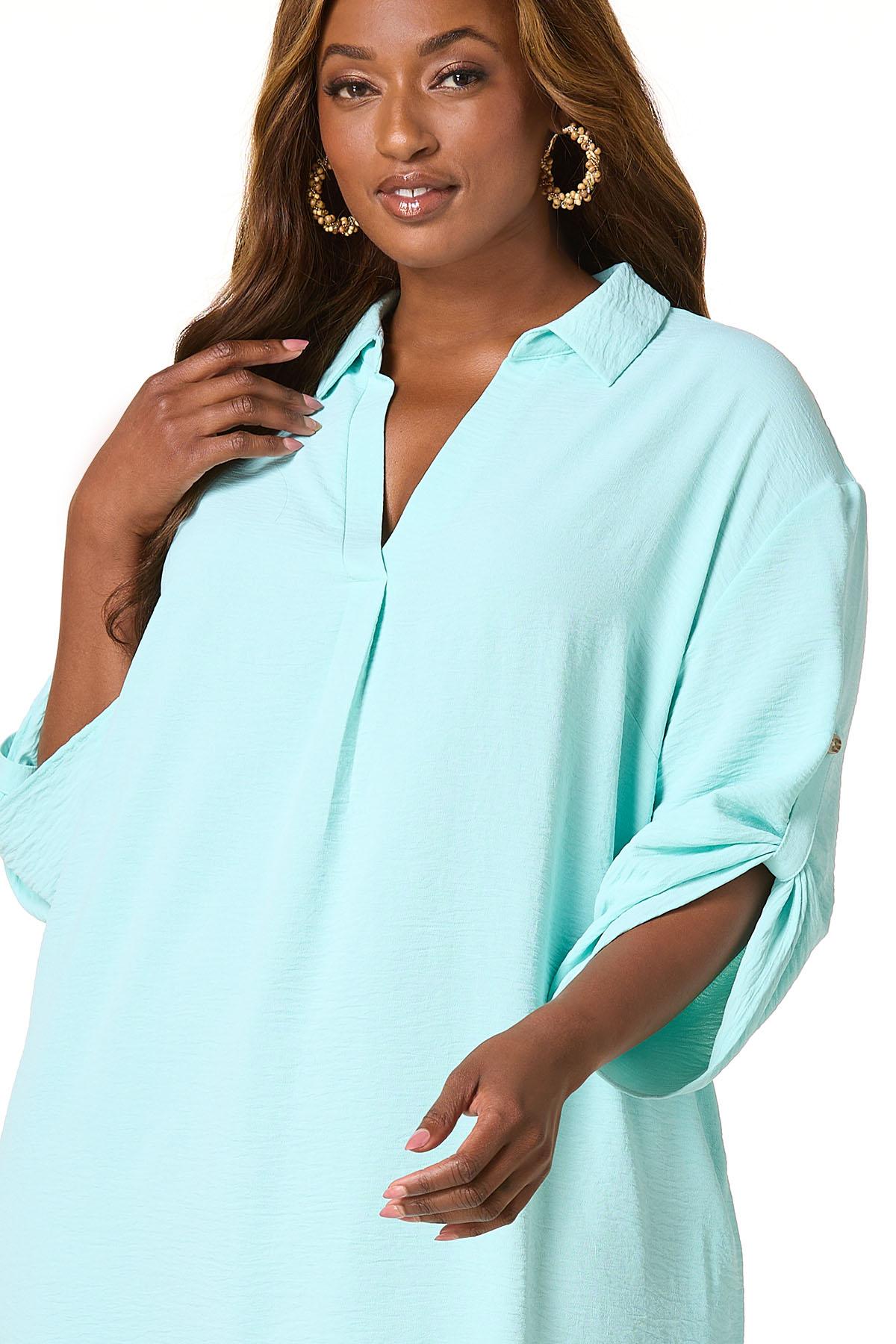 turquoise blue dress plus size Plus Size Turquoise Airflow Dress