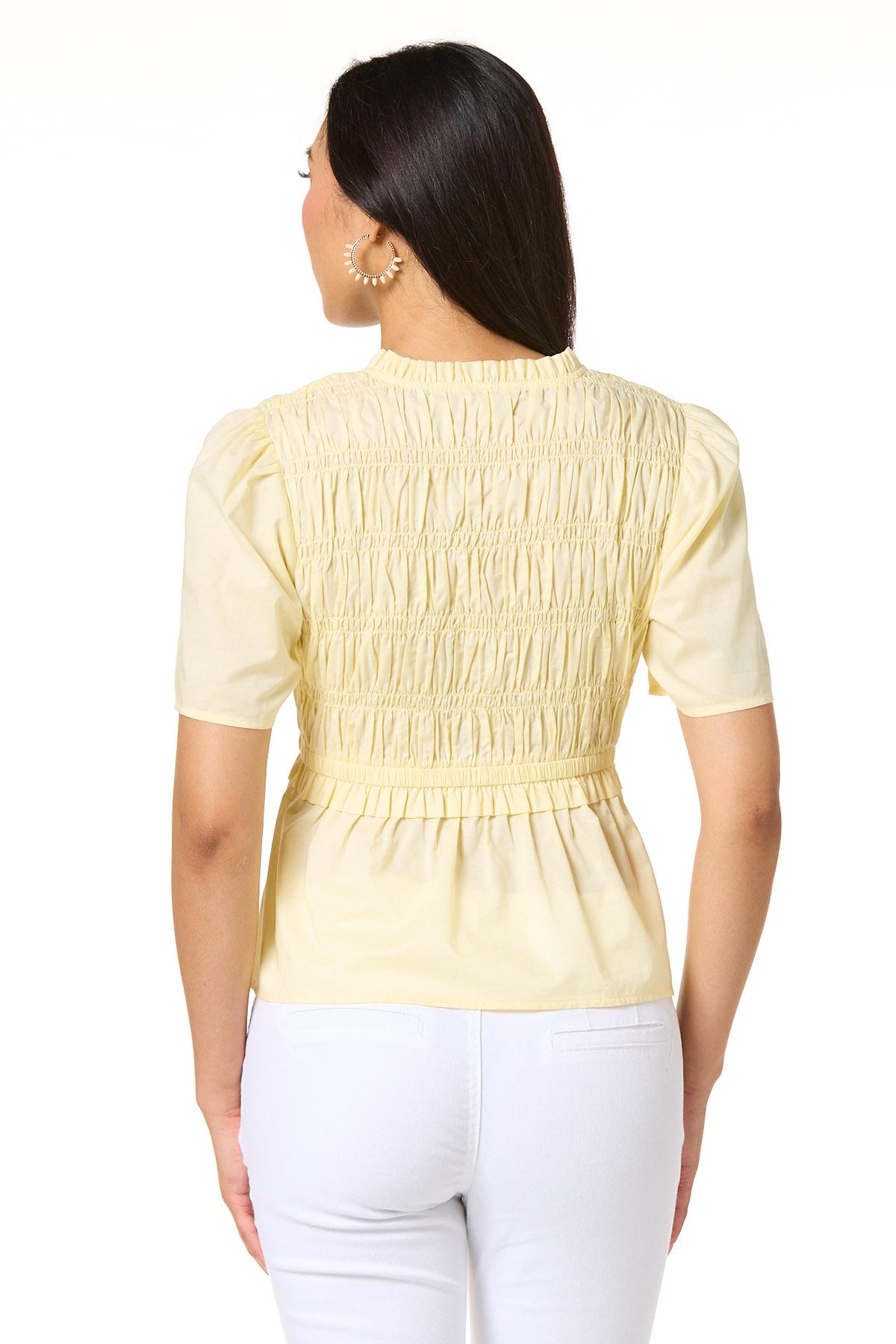 Cato Fashions | Cato Smocked Tie Front Top
