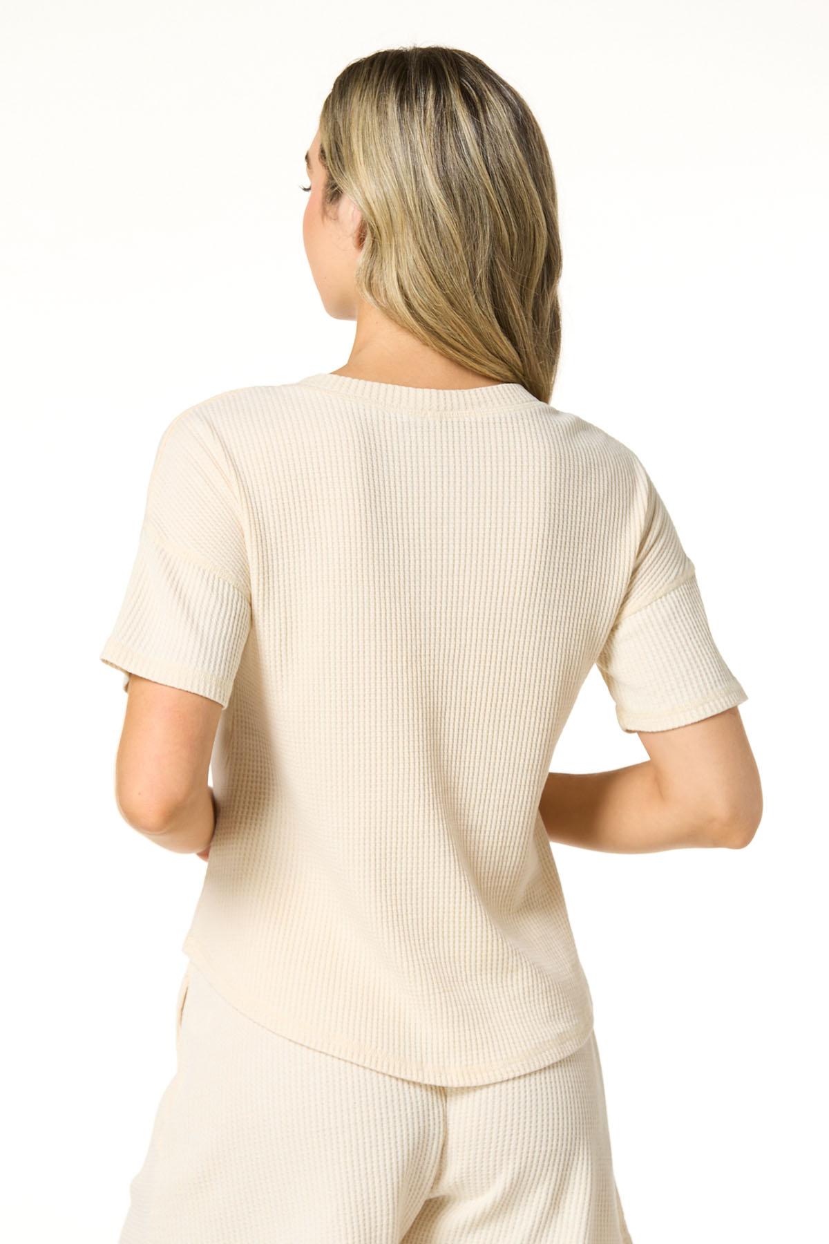 Cato Fashions | Cato Ivory Waffle Top