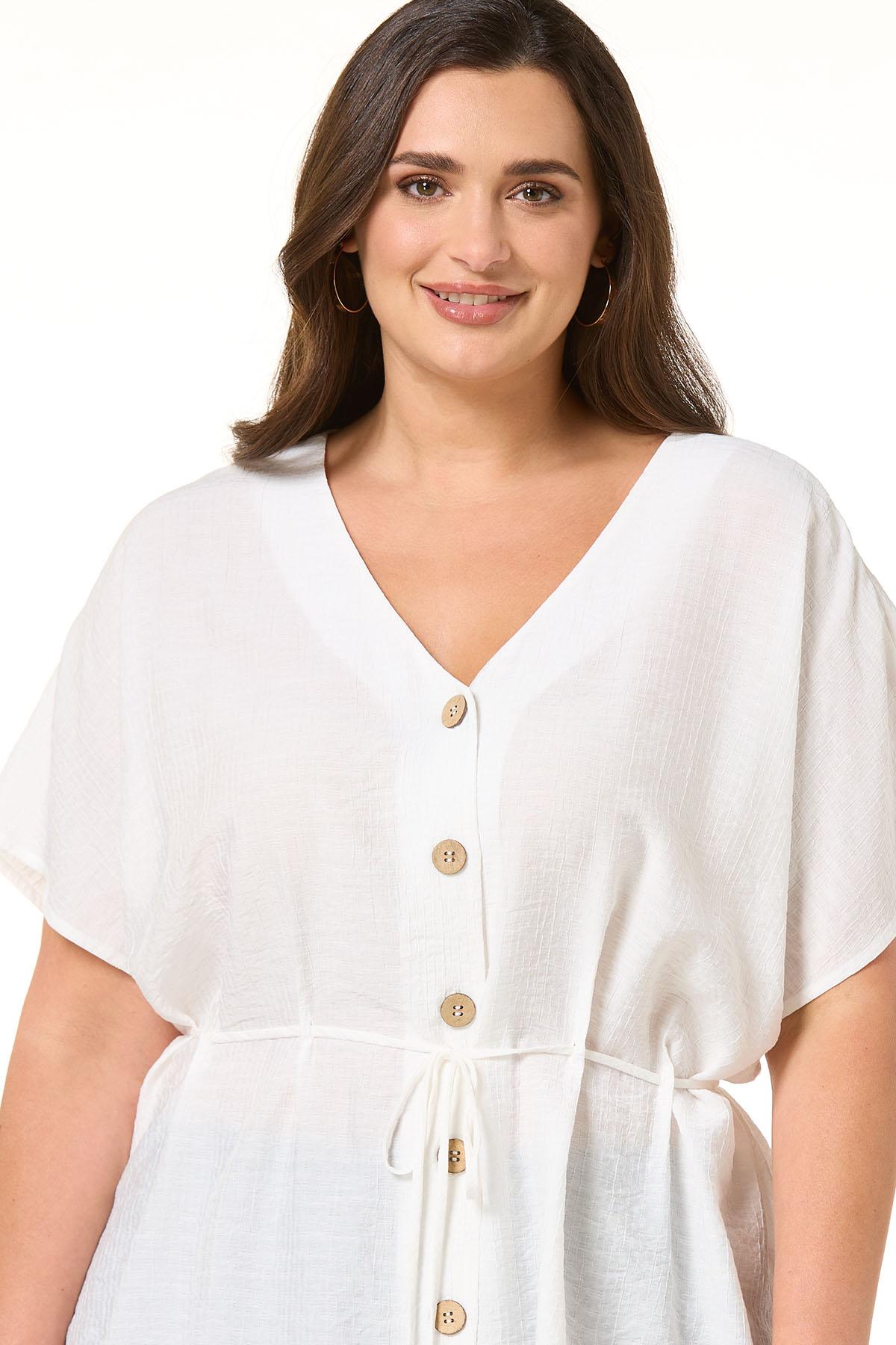 white plus size dress shirt YOURS Plus Size White Poplin Statement Collar Shirt