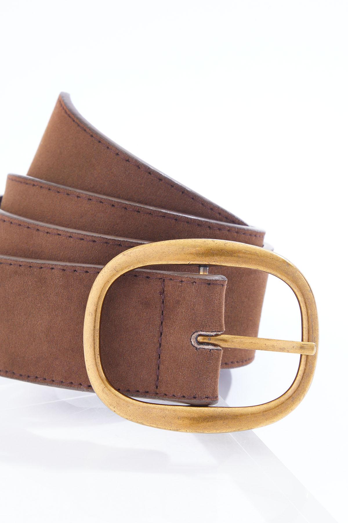 Cato Fashions | Cato Plus Size Nubuck Gold Buckle Wide Belt