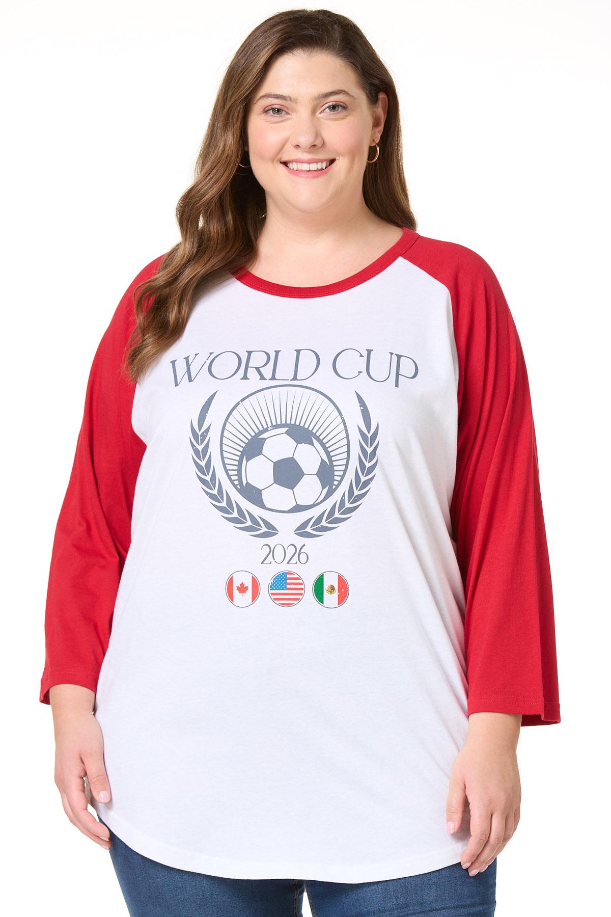 Cato Fashions | Cato Plus Size World Cup Baseball Tee